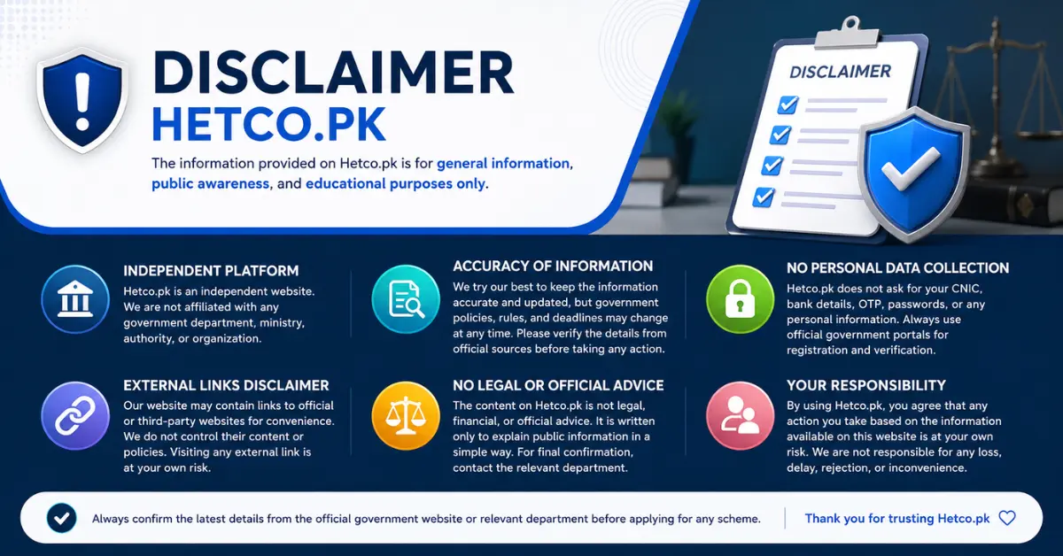 Disclaimer – Hetco.pk