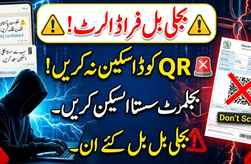 Electricity Bill QR Fraud Alert for Pakistan Consumers in 2026