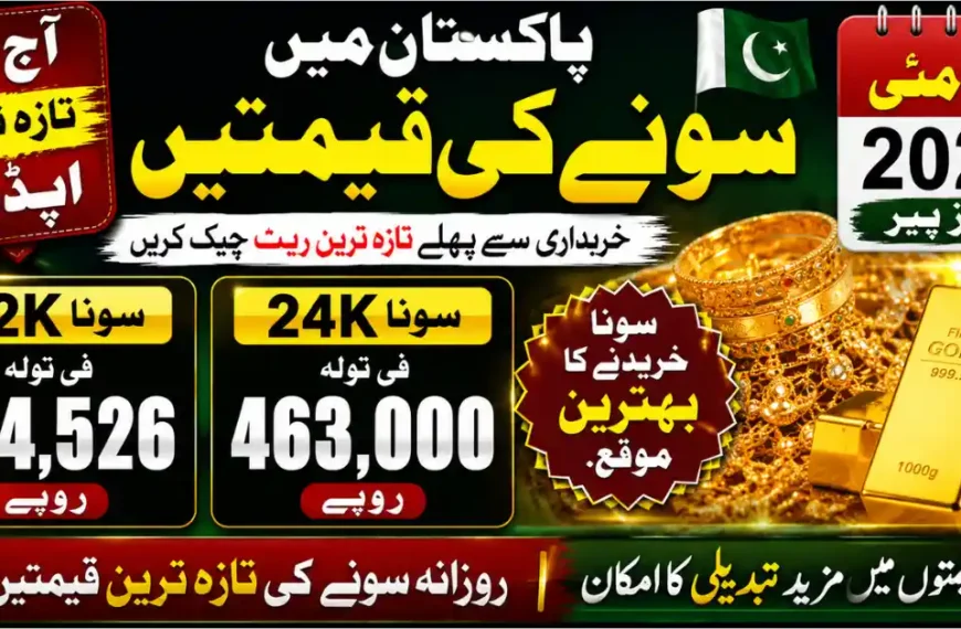 Today Gold Prices in Pakistan – Latest 24K and 22K Rates for 25 May 2026