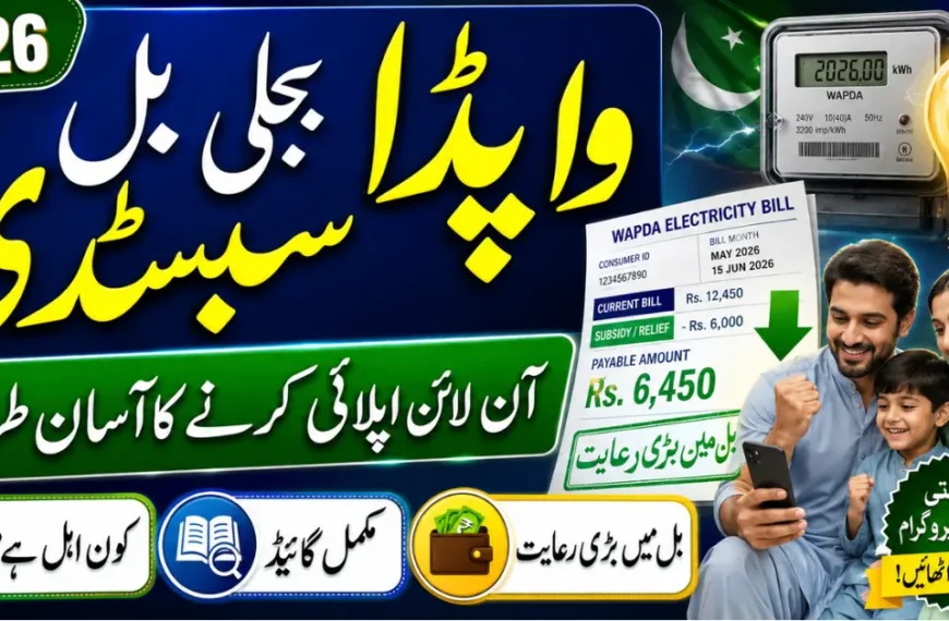 Electricity Bill Subsidy Pakistan 2026 CNIC, Eligibility, Status and Registration