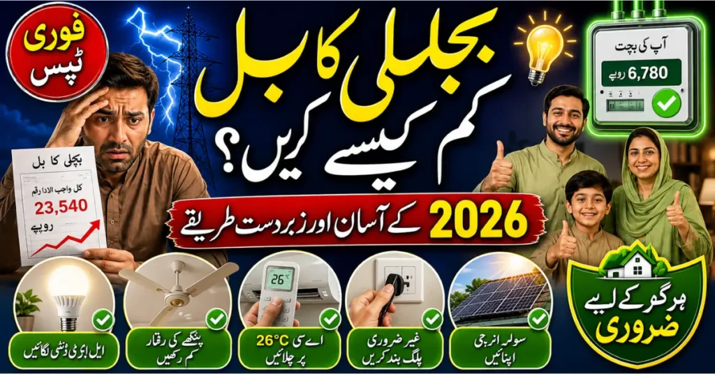 How to Reduce Electricity Bill in Pakistan 2026 Easy and Practical Guide
