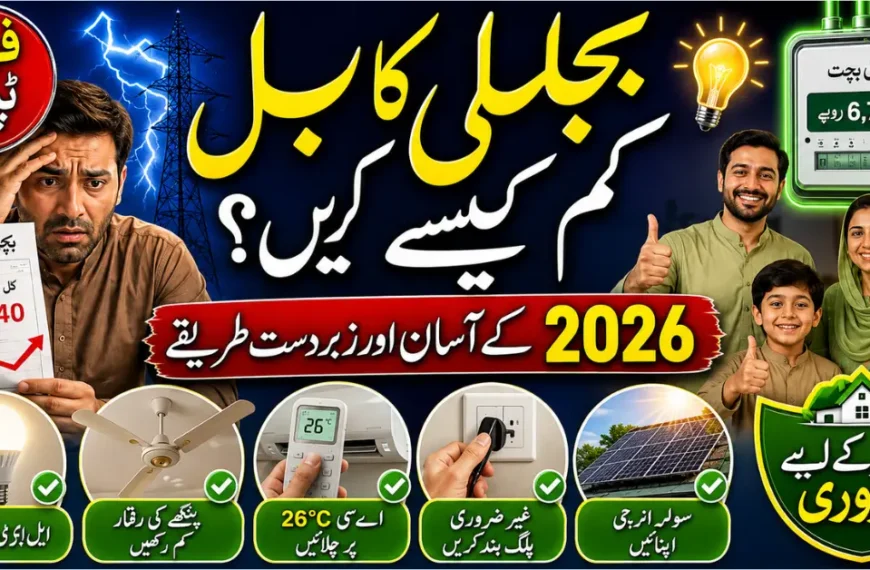 How to Reduce Electricity Bill in Pakistan 2026 Easy and Practical Guide